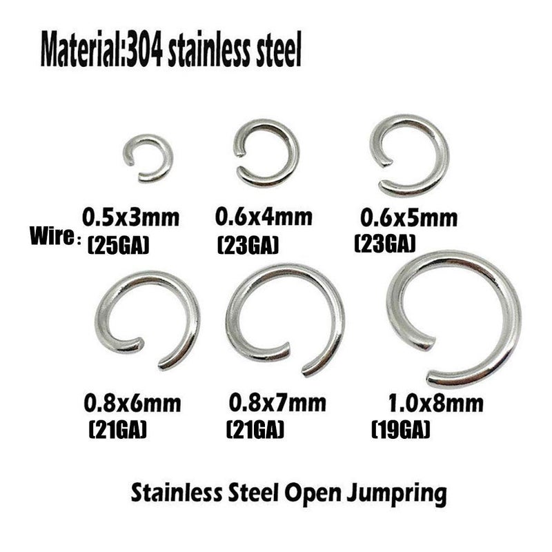 WOCRAFT 2000 pcs Very Small 0.5x3mm Stainless Steel Split Rings Open Jump Ring Connector Rings for Jewelry Making Necklaces Bracelet Earrings Keychain DIY Craft (11673) - Image 2